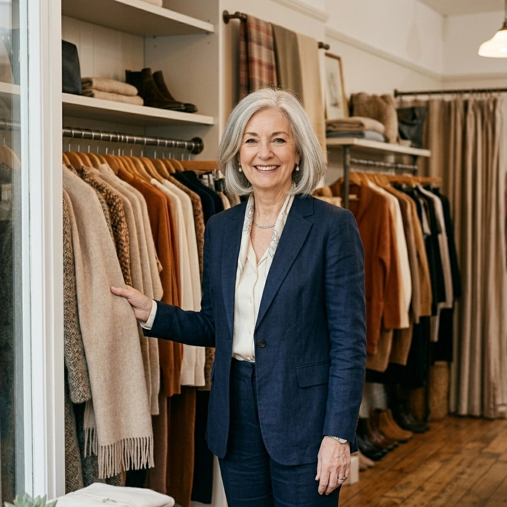 Boutique owner in Copenhagen — illustrative example.